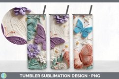 3D Butterflies Tumbler | Sublimation 20 oz Skinny Tumbler De Product Image 7