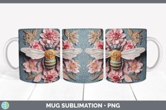 3D Bees Mug Wrap | Sublimation Coffee Cup Designs Bundle Product Image 4