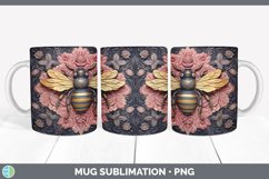 3D Bees Mug Wrap | Sublimation Coffee Cup Designs Bundle Product Image 5