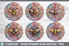 3D Bees Wind Spinner | Sublimation Spinner Designs Bundle Product Image 2