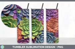 3D Succulents Tumbler | Sublimation 20 oz Skinny Tumbler Des Product Image 4