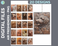 Dog Breed Air Freshener Bundle Sublimation Designs - Dogs 01 Product Image 10