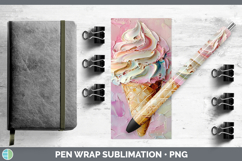 BS05 Thick Paint Ice Cream Pen Wrap Sublimation Pen Designs Product Image 1