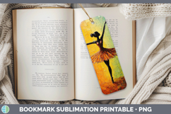 BS06 Thick Paint Ballerina Bookmark Sublimation Printable De Product Image 1