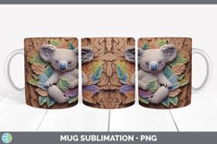 3D Koala Mug Wrap | Sublimation Coffee Cup Designs Bundle Product Image 2