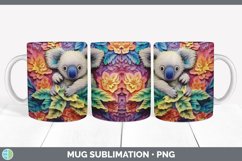 3D Koala Mug Wrap | Sublimation Coffee Cup Designs Bundle Product Image 3