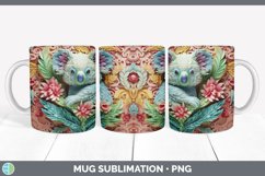 3D Koala Mug Wrap | Sublimation Coffee Cup Designs Bundle Product Image 4