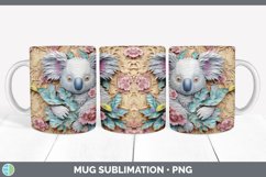 3D Koala Mug Wrap | Sublimation Coffee Cup Designs Bundle Product Image 6