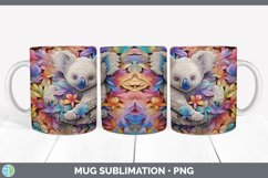 3D Koala Mug Wrap | Sublimation Coffee Cup Designs Bundle Product Image 7