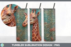 3D Giraffe Tumbler | Sublimation 20 oz Skinny Tumbler Design Product Image 2