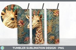 3D Giraffe Tumbler | Sublimation 20 oz Skinny Tumbler Design Product Image 3