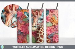 3D Giraffe Tumbler | Sublimation 20 oz Skinny Tumbler Design Product Image 4