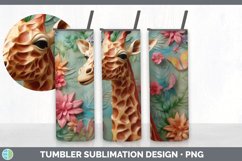 3D Giraffe Tumbler | Sublimation 20 oz Skinny Tumbler Design Product Image 5