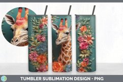 3D Giraffe Tumbler | Sublimation 20 oz Skinny Tumbler Design Product Image 7