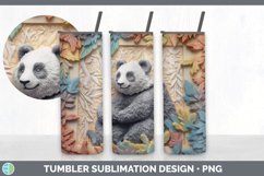 3D Panda Bear Tumbler | Sublimation 20 oz Skinny Tumbler Des Product Image 3