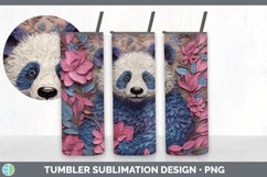 3D Panda Bear Tumbler | Sublimation 20 oz Skinny Tumbler Des Product Image 5