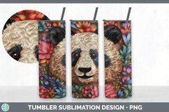 3D Panda Bear Tumbler | Sublimation 20 oz Skinny Tumbler Des Product Image 7
