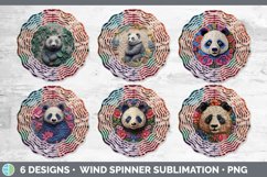 3D Panda Bear Wind Spinner | Sublimation Spinner Designs Bun Product Image 2