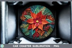 3D Poinsettia Car Coaster | Bundle Coaster Designs Product Image 8