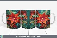 3D Poinsettia Mug Wrap | Bundle Coffee Cup Designs Product Image 7