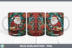 3D Santa Mug Wrap | Bundle Coffee Cup Designs Product Image 3