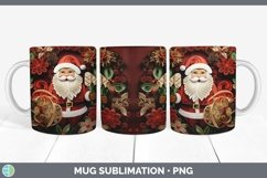 3D Santa Mug Wrap | Bundle Coffee Cup Designs Product Image 5