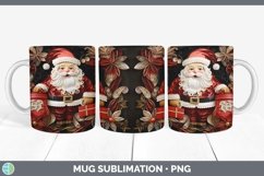 3D Santa Mug Wrap | Bundle Coffee Cup Designs Product Image 6