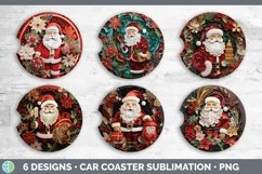 3D Santa Car Coaster | Bundle Coaster Designs Product Image 2