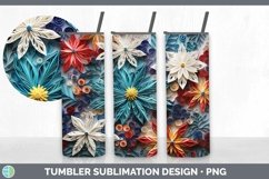 3D Christmas Snowflakes Tumbler | Bundle 20 oz Skinny Tumble Product Image 4