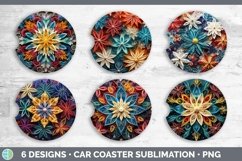 3D Christmas Snowflakes Car Coaster | Bundle Coaster Designs Product Image 2