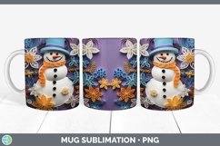 3D Snowman Mug Wrap | Bundle Coffee Cup Designs Product Image 3