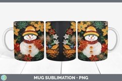 3D Snowman Mug Wrap | Bundle Coffee Cup Designs Product Image 4