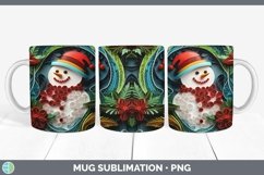 3D Snowman Mug Wrap | Bundle Coffee Cup Designs Product Image 6