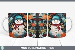 3D Snowman Mug Wrap | Bundle Coffee Cup Designs Product Image 7