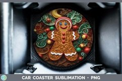 3D Gingerbread Man Car Coaster | Bundle Coaster Designs Product Image 4