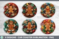 3D Gingerbread Man Car Coaster | Bundle Coaster Designs Product Image 2