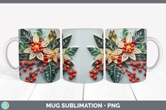 3D Mistletoe Mug Wrap | Bundle Coffee Cup Designs Product Image 2