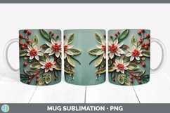 3D Mistletoe Mug Wrap | Bundle Coffee Cup Designs Product Image 3