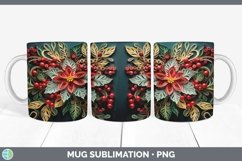 3D Mistletoe Mug Wrap | Bundle Coffee Cup Designs Product Image 4