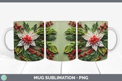 3D Mistletoe Mug Wrap | Bundle Coffee Cup Designs Product Image 5