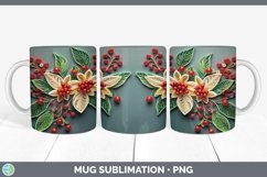 3D Mistletoe Mug Wrap | Bundle Coffee Cup Designs Product Image 6
