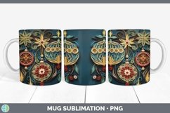 3D Christmas Ornaments Mug Wrap | Bundle Coffee Cup Designs Product Image 3