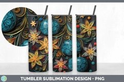 3D Christmas Ornaments Tumbler | Bundle 20 oz Skinny Tumbler Product Image 4