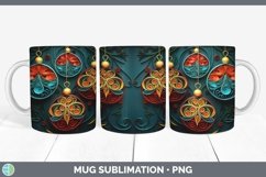 3D Christmas Ornaments Mug Wrap | Bundle Coffee Cup Designs Product Image 5