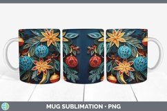 3D Christmas Ornaments Mug Wrap | Bundle Coffee Cup Designs Product Image 7