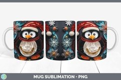 3D Penguin Mug Wrap | Bundle Coffee Cup Designs Product Image 4