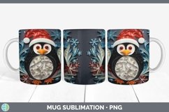 3D Penguin Mug Wrap | Bundle Coffee Cup Designs Product Image 5