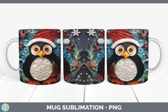 3D Penguin Mug Wrap | Bundle Coffee Cup Designs Product Image 7