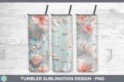 GorgeousEnchanted Flowers 3D Tumbler design.