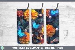 Enchanted Flowers 3D Marigold Tumbler Sublimation 20 oz Skin Product Image 1
